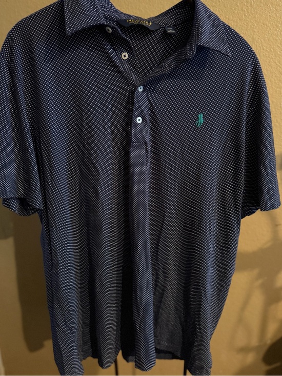 Ralph Lauren Other - Ralph Lauren Navy Microdot Polo with Teal Logo